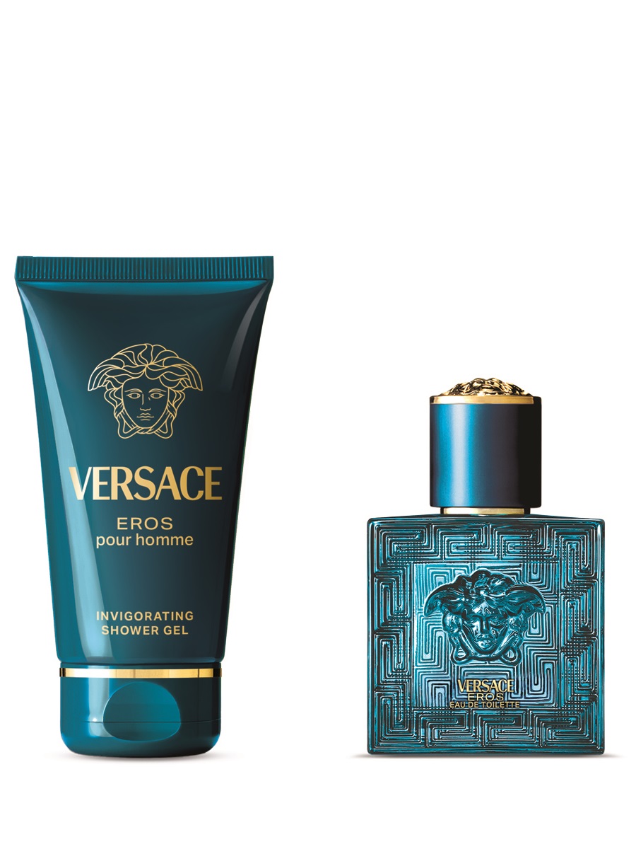 Подарочный набор мужской Eros (Туалетная вода 30мл + Гель для душа 50мл) от Versace + 4