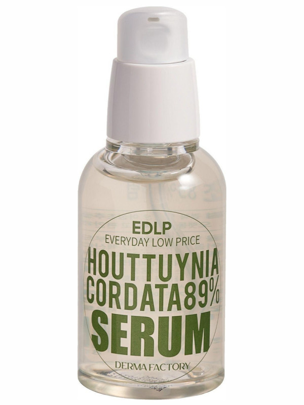 Сыворотка для лица с экстрактом цветка хауттюйнии Houttuynia Cordata 89% Serum 50мл от Derma Factory + 1