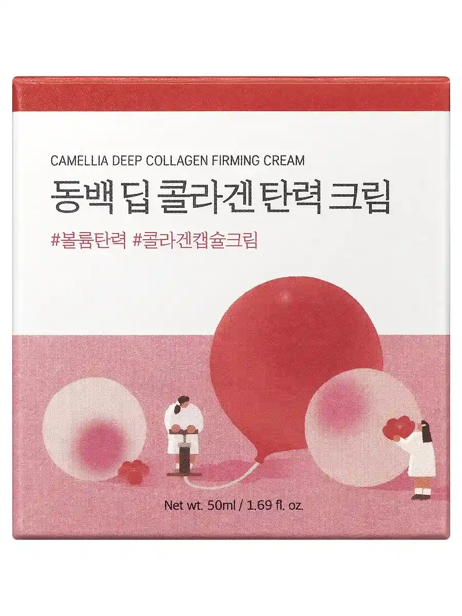 Крем с коллагеном Camellia Deep Collagen Firming Cream 50мл от Round Lab + 2