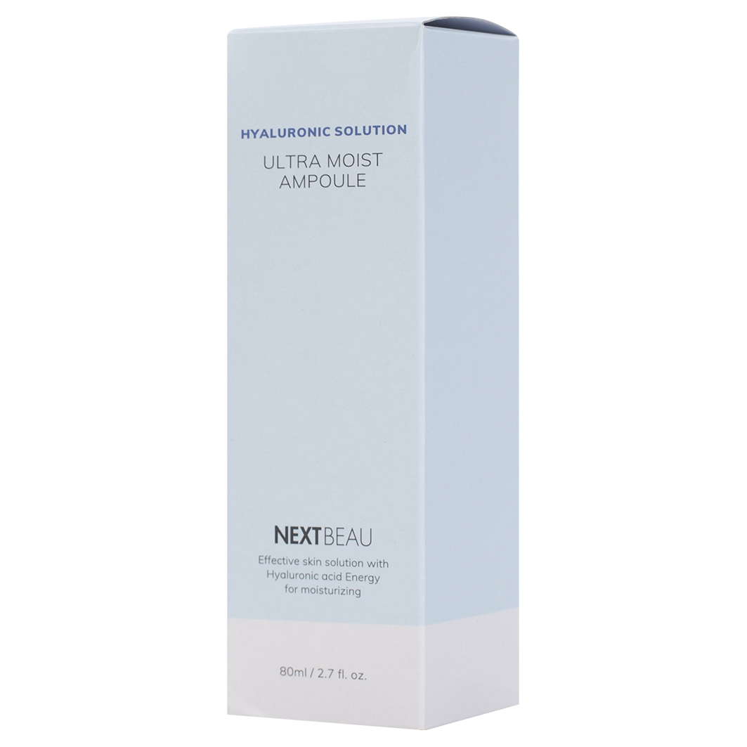 Ультраувлажняющая ампульная Сыворотка с гиалуроновой кислотой Hyaluronic Solution Ultra Moist Ampoule 80мл от Nextbeau + 3