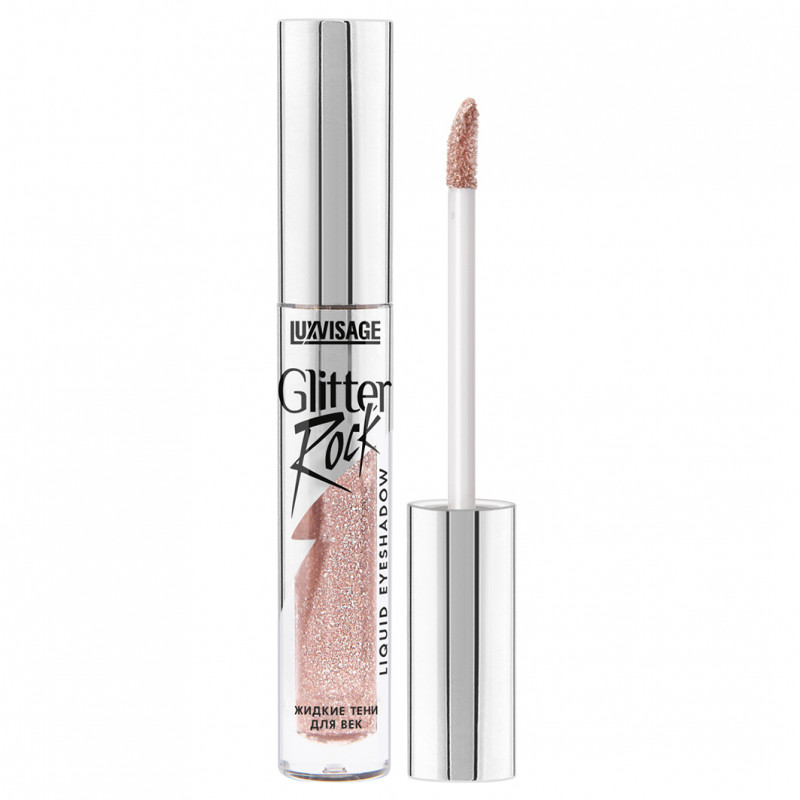 Жидкие Тени для век Glitter Rock, тон 303 Pink Quartz от LuxVisage + 1