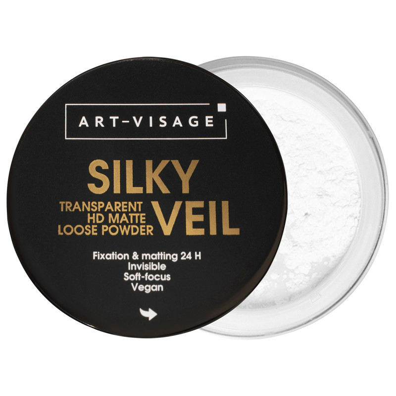 Пудра рассыпчатая Silky Veil, тон 301 финишная прозрачная от Art-Visage  + 1