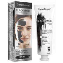 Black Mask Моментальная экспресс-маска для лица черная Детокс&Сияние 80мл