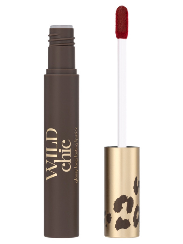 Wild Chic Глянцевая стойкая Помада для губ, тон 02 гранатовый от Stellary + 1