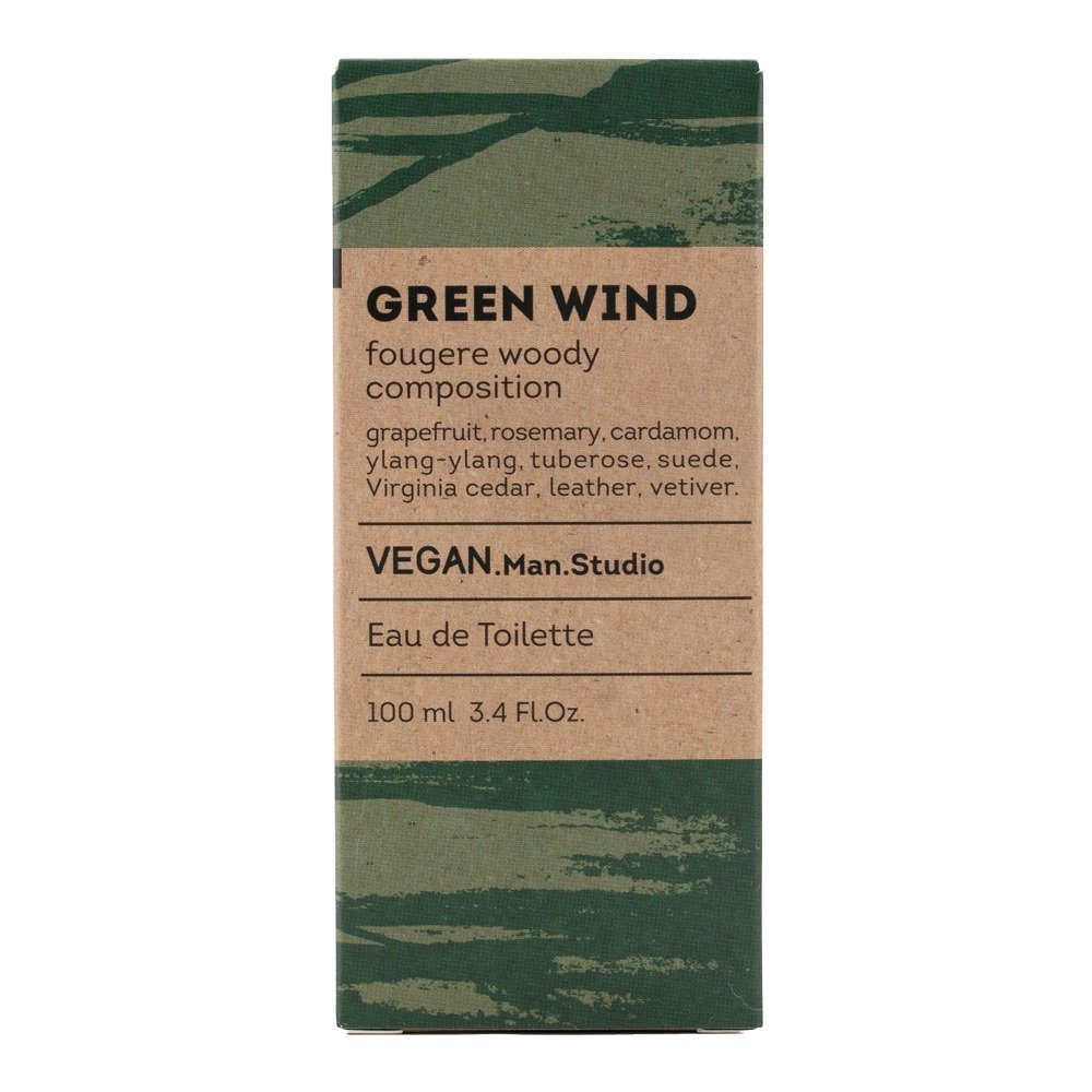 Туалетная вода мужская Green Wind 100мл от VEGAN.Man.Studio + 2