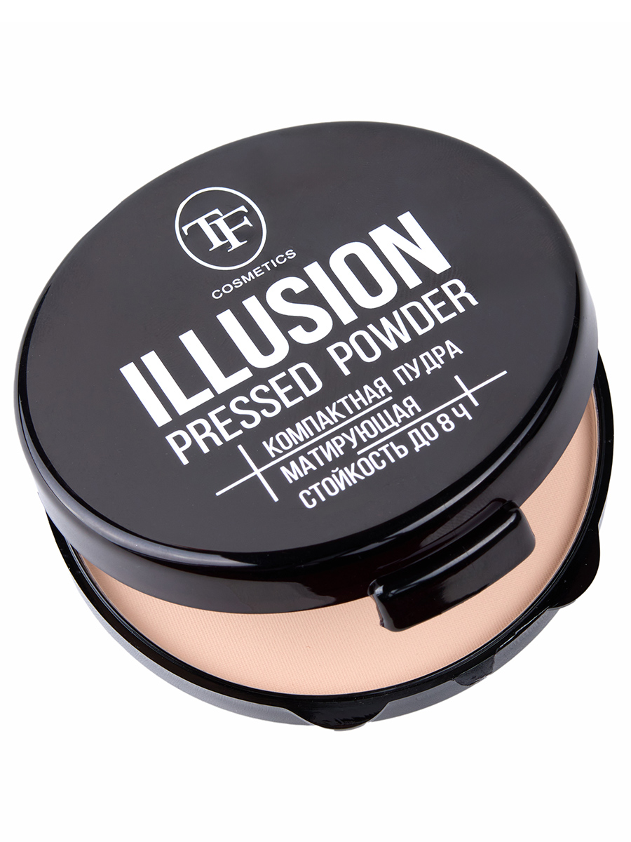 Пудра матирующая Illusion, тон 01 ivory / розово-бежевый от TF cosmetics + 3