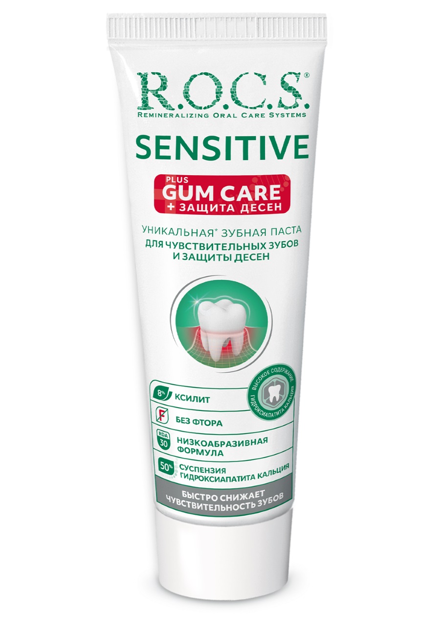 Зубная паста Sensitive Plus Gum Care для чувствительных зубов 94г от R.O.C.S. + 3