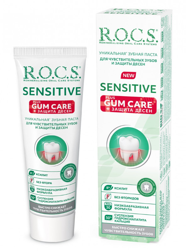 Зубная паста Sensitive Plus Gum Care для чувствительных зубов 94г от R.O.C.S. + 1