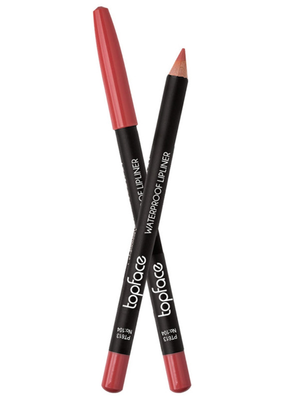 Карандаш для губ водостокий Waterproof Lipliner, тон 104 от TopFace + 1