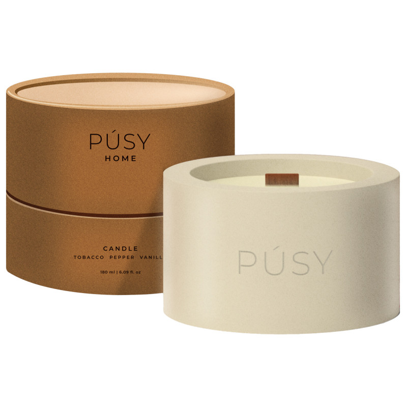 Свеча ароматическая Home Candle Tobacco-Pepper-Vanilla 200мл от PÚSY + 1