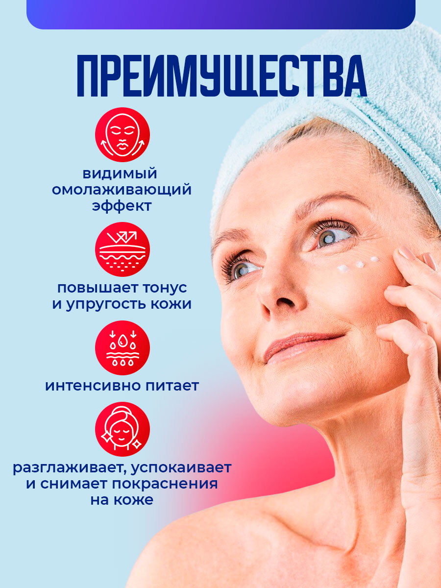 Anti-Wrinkle Защитный дневной Крем для разглаживания морщин 50мл от Novosvit + 4