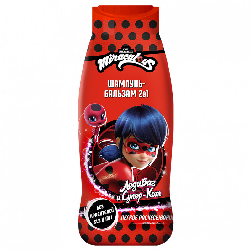 Шампунь-бальзам детский 2в1 Чудесная Леди Баг 400мл  от Miraculous + 1