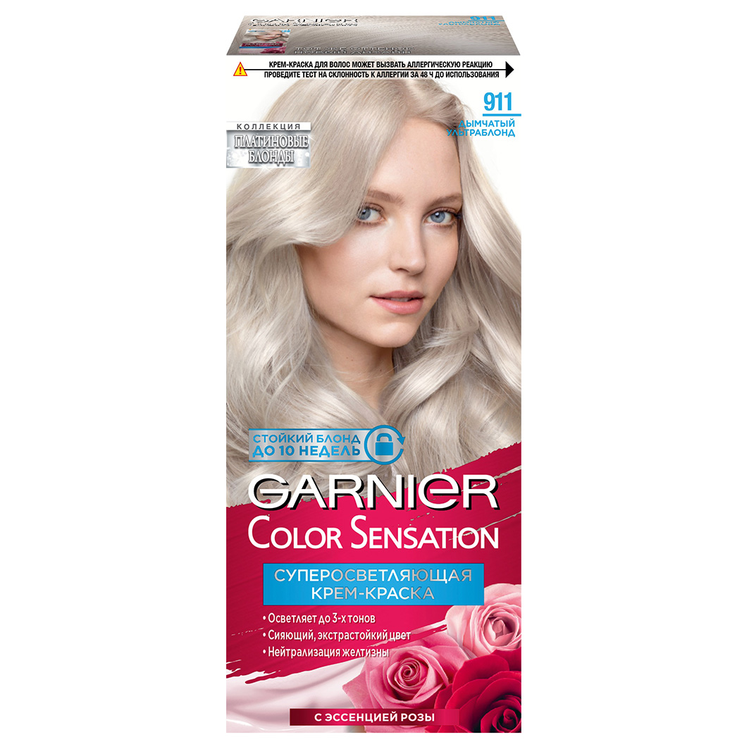 Роскошь цвета Крем-краска для волос, тон 911 дымчатый ультраблонд от Garnier + 2
