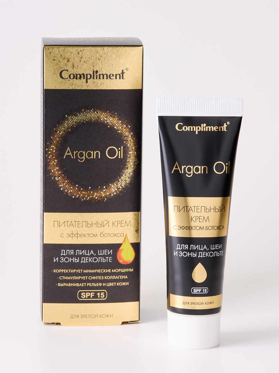 Argan Oil Питательный Крем для лица, шеи, зоны декольте 50мл от Compliment + 11