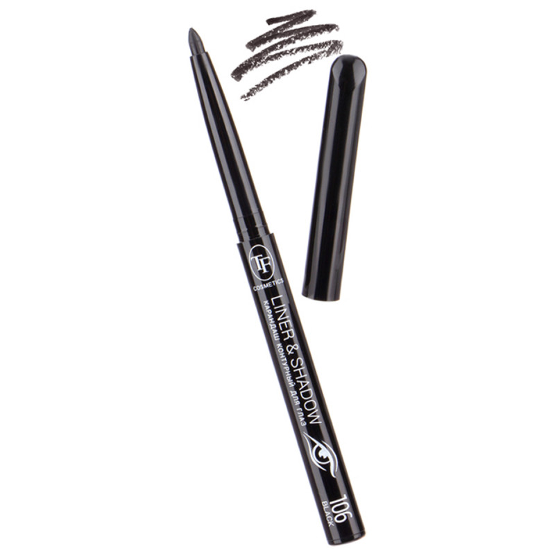 Карандаш для глаз автоматический, тон 106 black/черный от TF cosmetics + 1