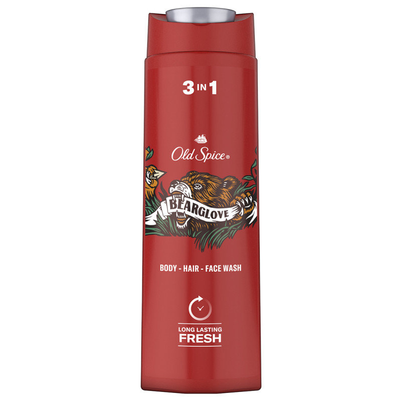 Гель для душа+шампунь 2в1 Bearglove 400мл от Old Spice + 1