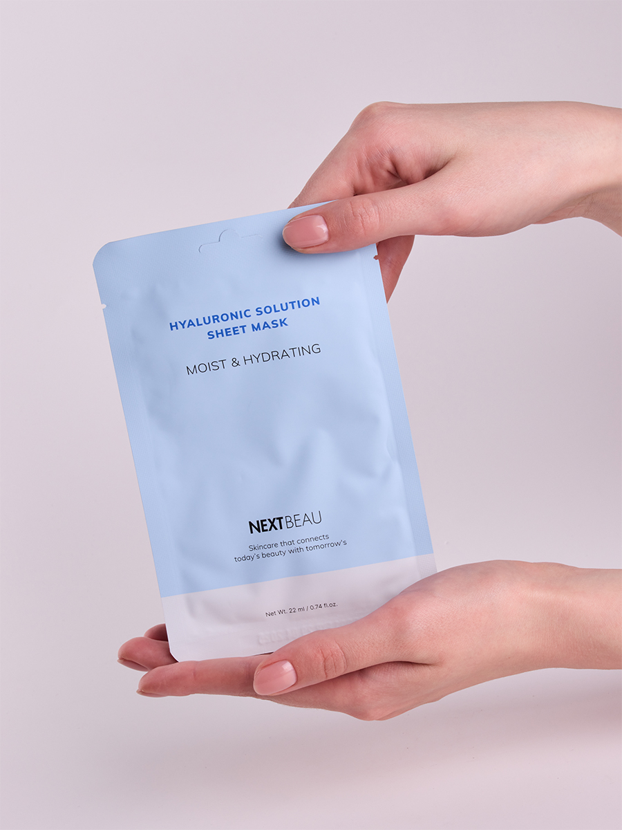 Увлажняющая Тканевая маска с гиалуроновой кислотой 22мл от Nextbeau + 5