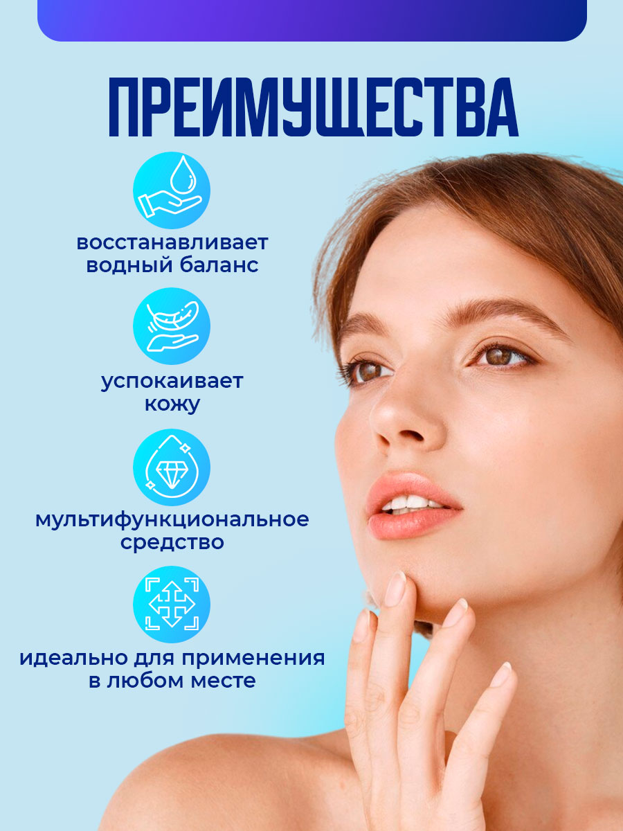 Спрей-Mist для лица и тела 3D Гиалуроновая кислота & ниацинамид 190мл  от Novosvit + 3