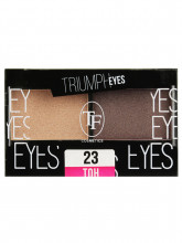 Тени для век двухцветные Triumph Eyes, тон 23 Золотистый беж и Сепия