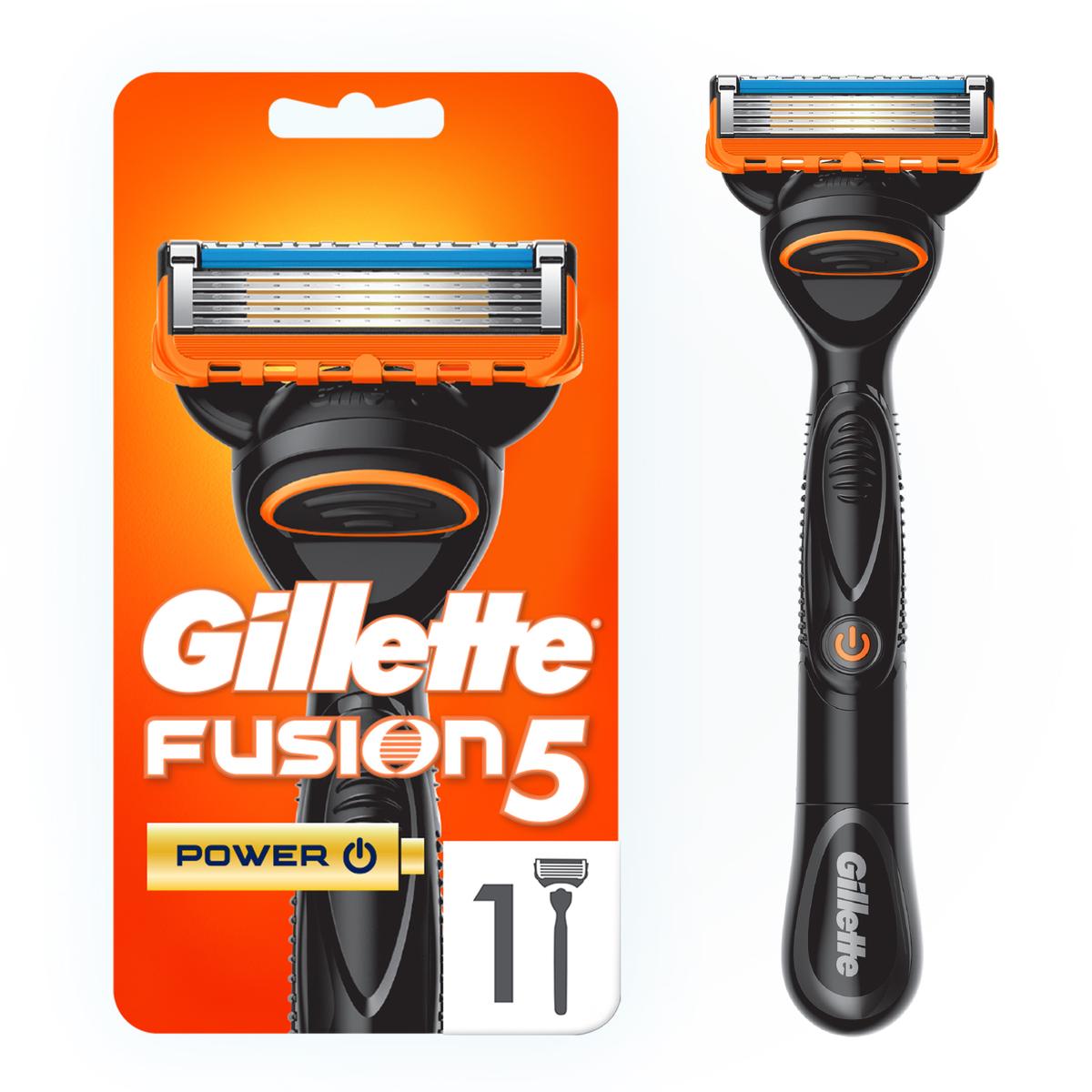 Станок для бритья Fusion5 Power + 1 сменная кассета от Gillette + 4