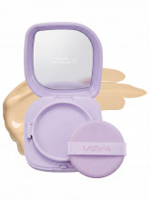 Тональный кушон c антивозрастной сывороткой Glow Layering Fit Semi Glow Cushion SPF50 PA, тон 21 vanilla