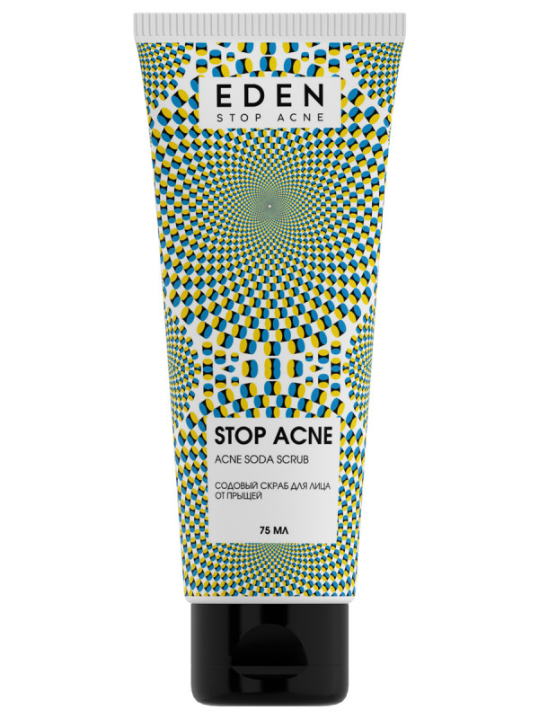 Stop Acne Содовый Скраб для лица от прыщей 75мл от EDEN + 1