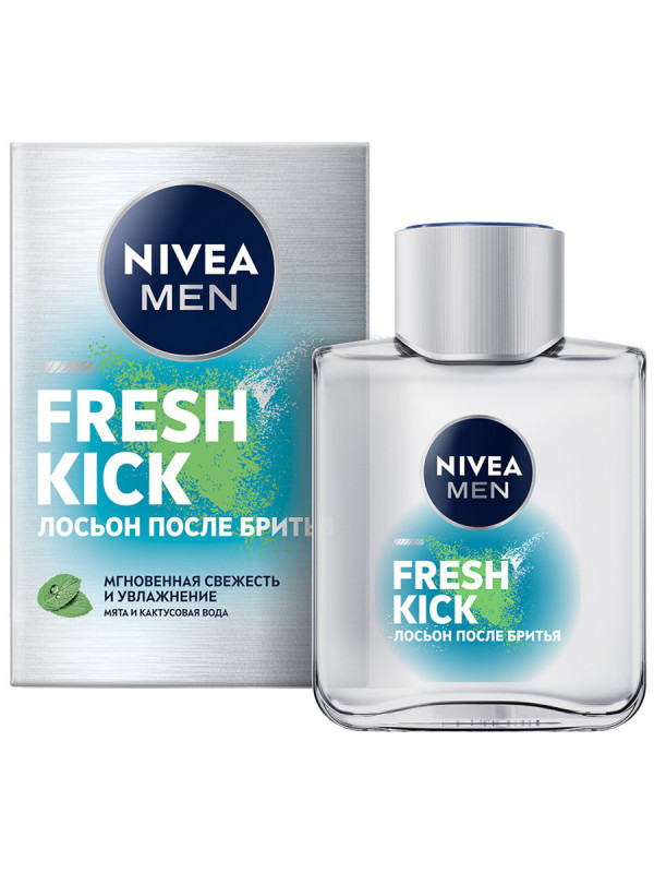Men Fresh Kick Лосьон после бритья с мятой и кактусовой водой 100мл  от Nivea + 1