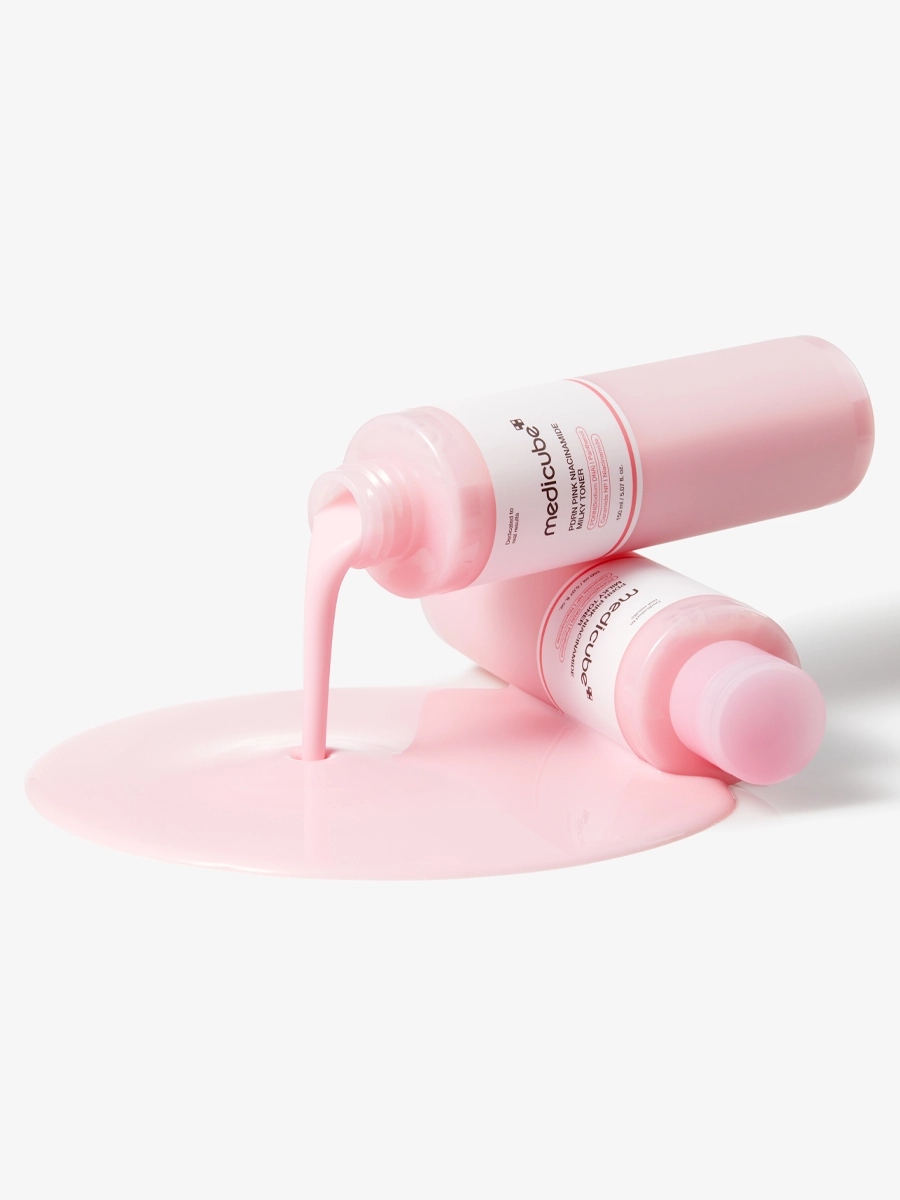 Тонер молочный с ПДРН и ниацинамидом PDRN Pink Niacinamide Milky Toner 150мл от Medicube + 2