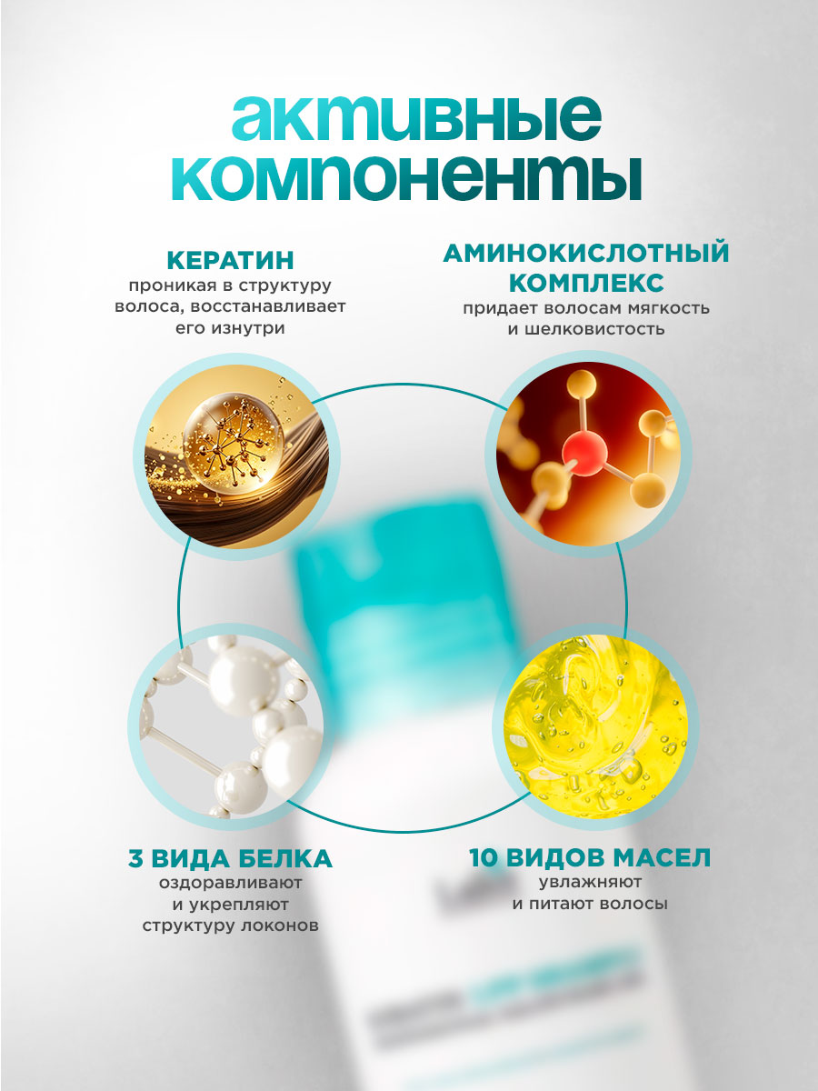 Keratin Шампунь для волос с кератином 150мл от La'dor + 4