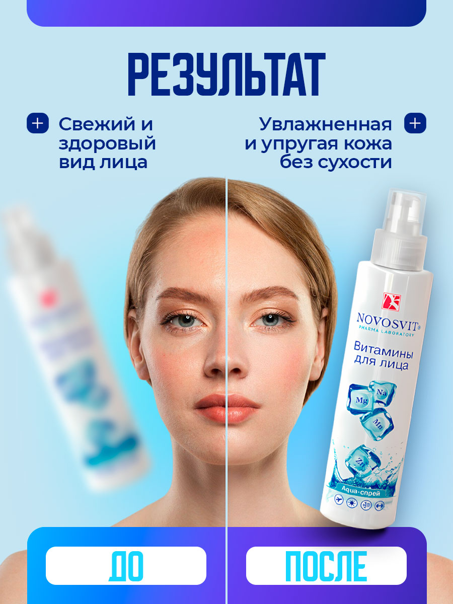 Aqua-спрей Витамины для лица 95мл  от Novosvit + 6