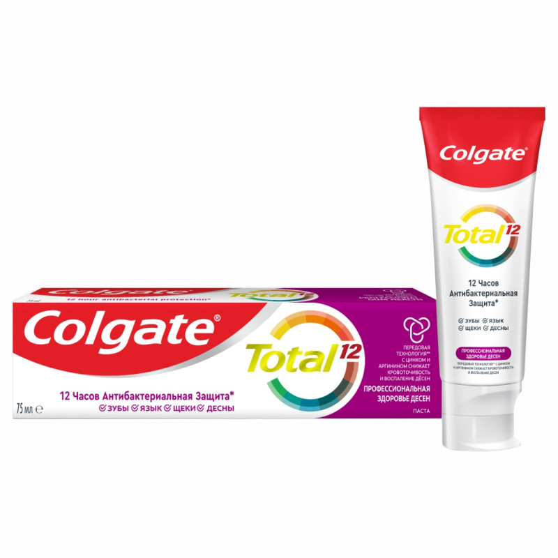 Зубная паста Total 12 Здоровье десен 75мл  от Colgate + 1
