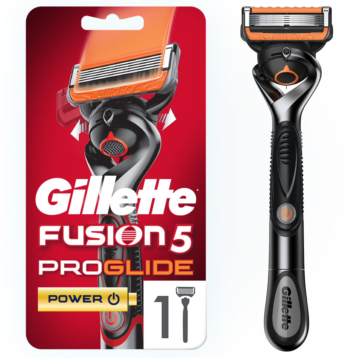 Станок для бритья Fusion Proglide Power Flexball + 1 кассета от Gillette + 5