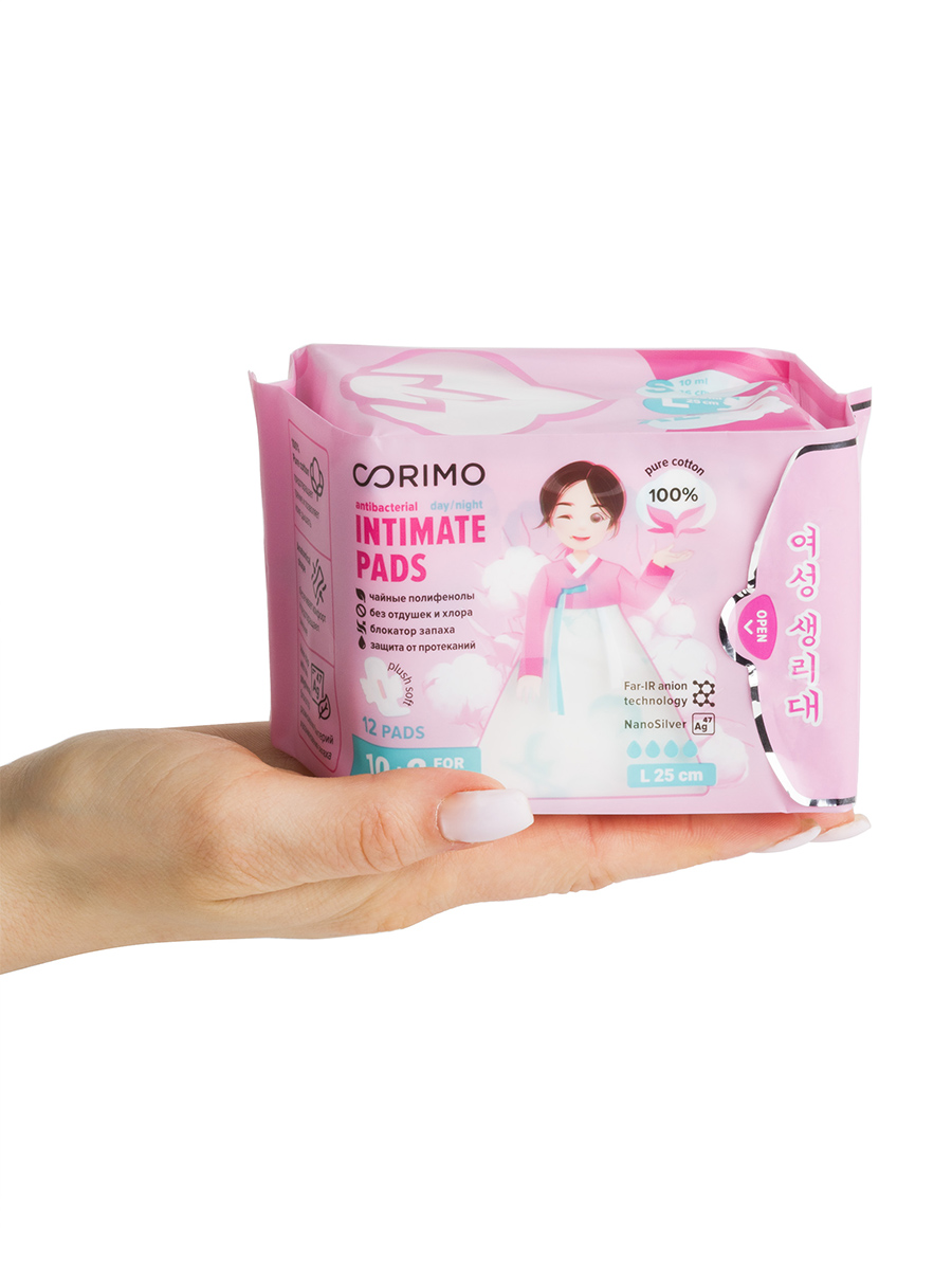 Прокладки впитывающие Soft (L-25 сm) 12шт от Corimo + 4