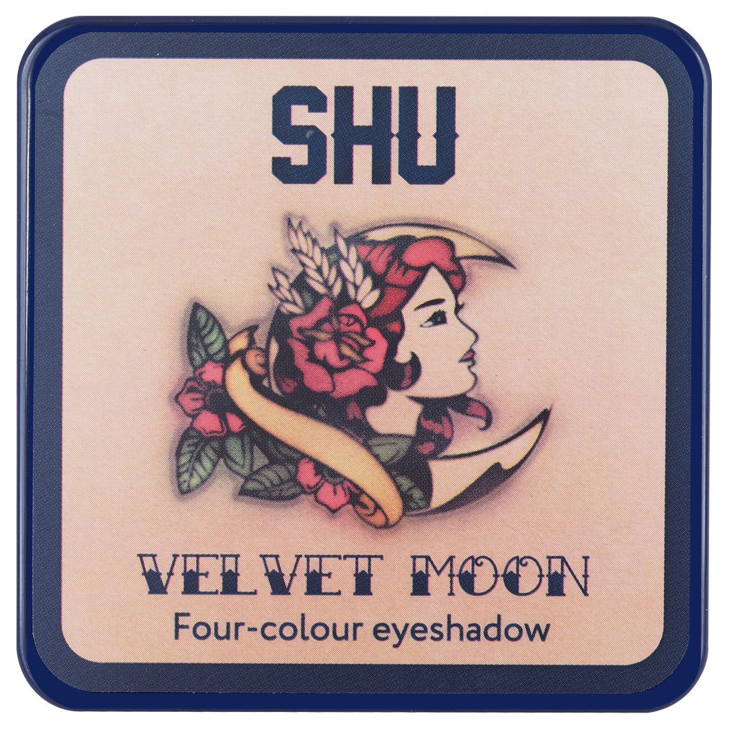 Четырехцветные Тени для век Velvet Moon, тон 153 теплый зеленый от SHU + 5