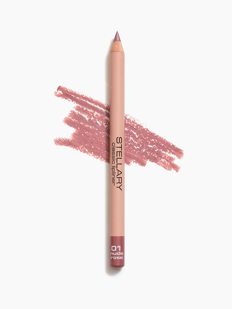 Карандаш для губ, тон 01 nude rose / дымчато-розовый от Stellary + 2