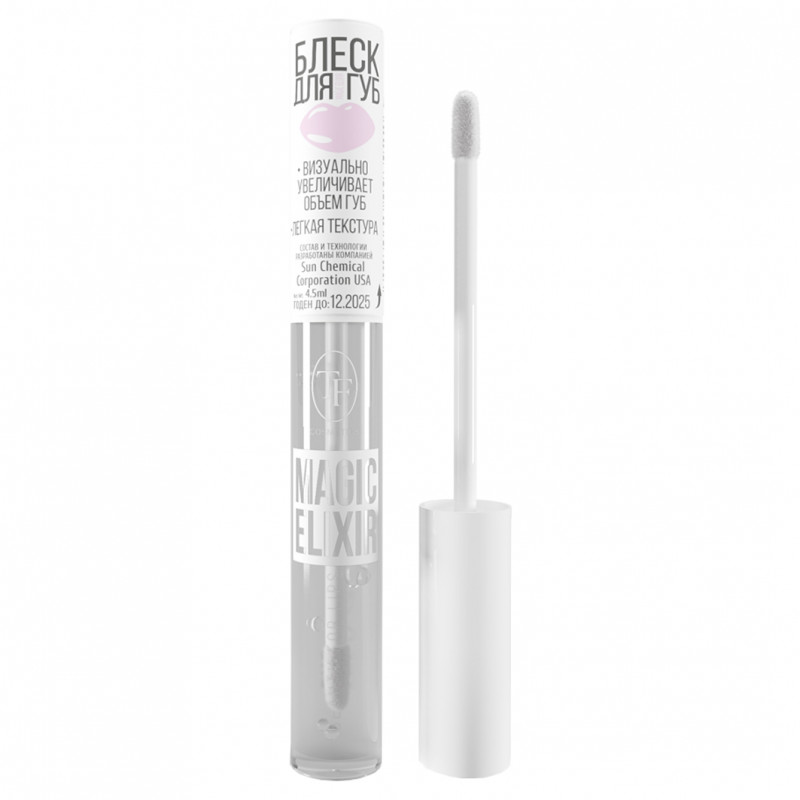 Блеск для губ Magic Elixir, тон 01 прозрачный от TF cosmetics + 1