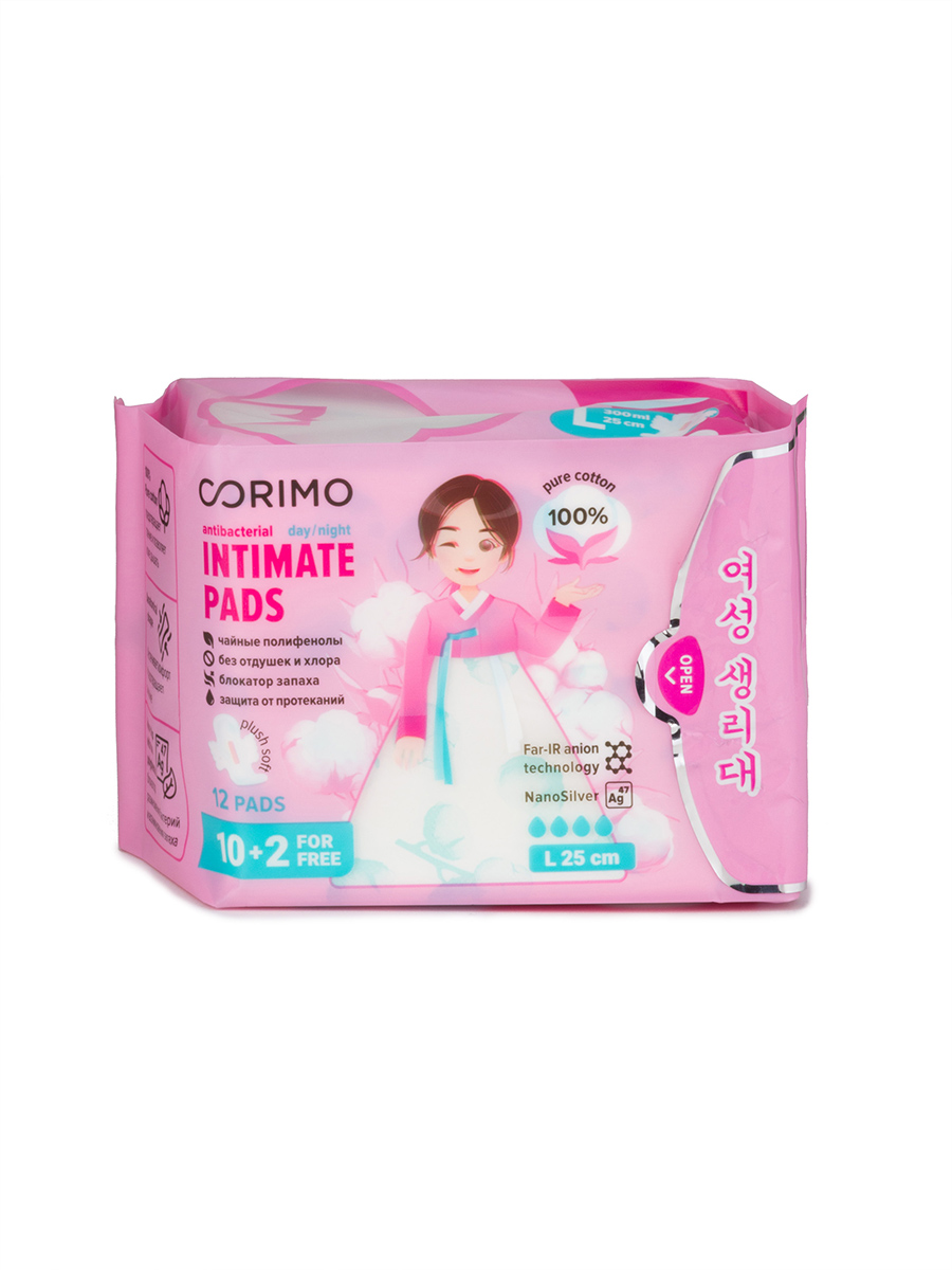Прокладки впитывающие Soft (L-25 сm) 12шт от Corimo + 2