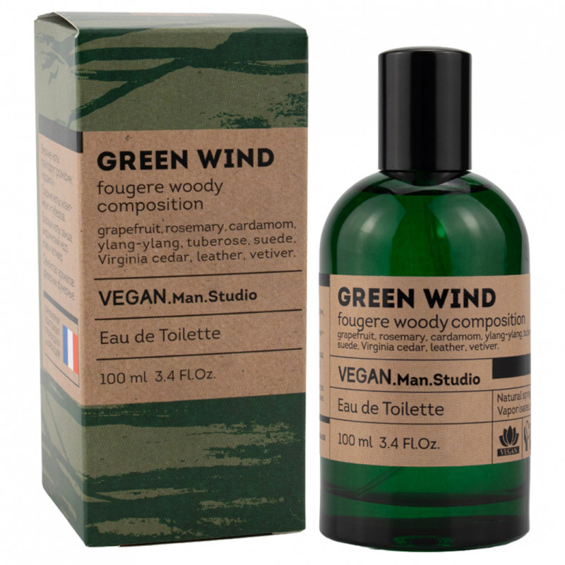 Туалетная вода мужская Green Wind 100мл от VEGAN.Man.Studio + 1
