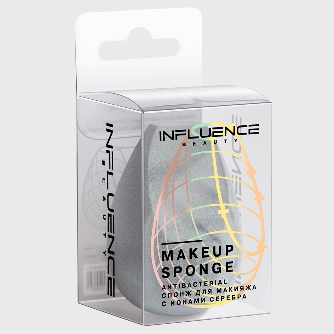 Спонж для макияжа с ионами серебра от Influence Beauty + 7