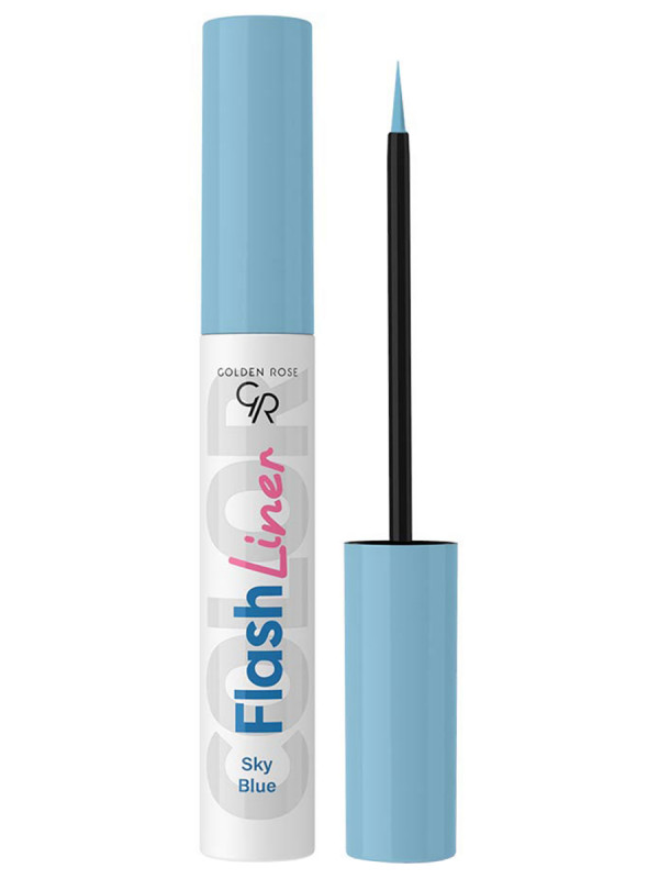 Подводка для глаз Flash Liner Colored, тон 03 sky blue / небесно-голубой от Golden Rose + 1