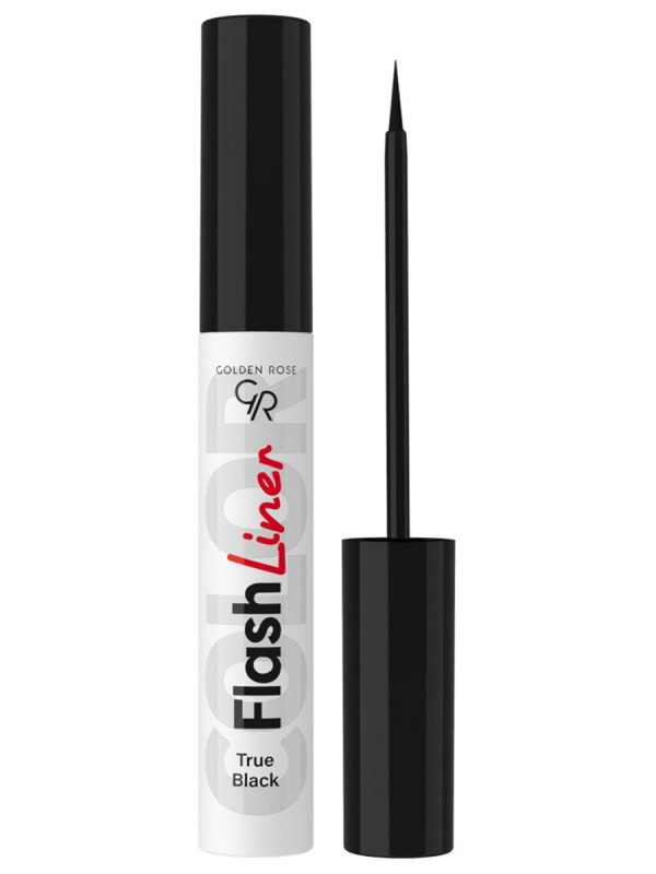 Подводка для глаз Flash Liner Colored, тон 112 true black / истинный черный от Golden Rose + 1