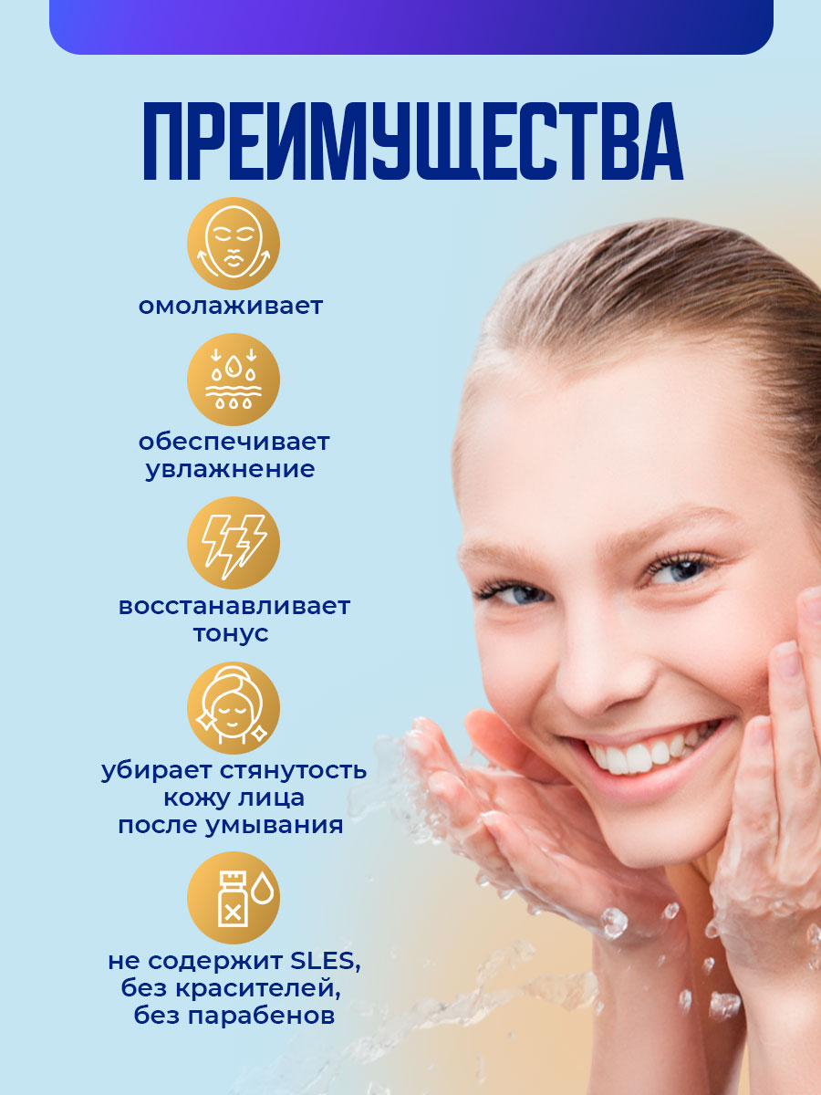 Омолаживающий Гель-желе для умывания с муцином улитки 150мл от Novosvit + 3