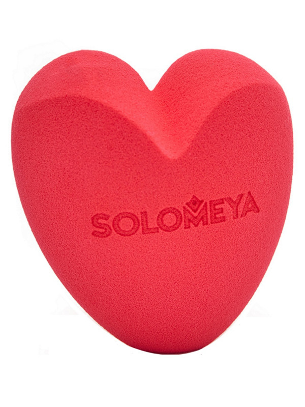 Спонж для макияжа Сердце, красный 1шт от Solomeya + 1
