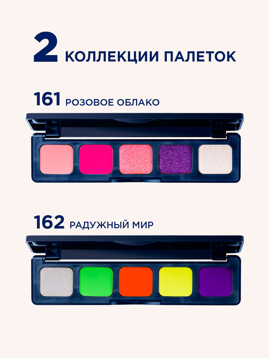 Палетка теней для век Neondreams, тон 162 радужный мир от SHU + 8