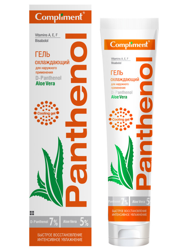 Panthenol Aloe Vera Гель охлаждающий для наружного применения 75мл от Compliment + 1