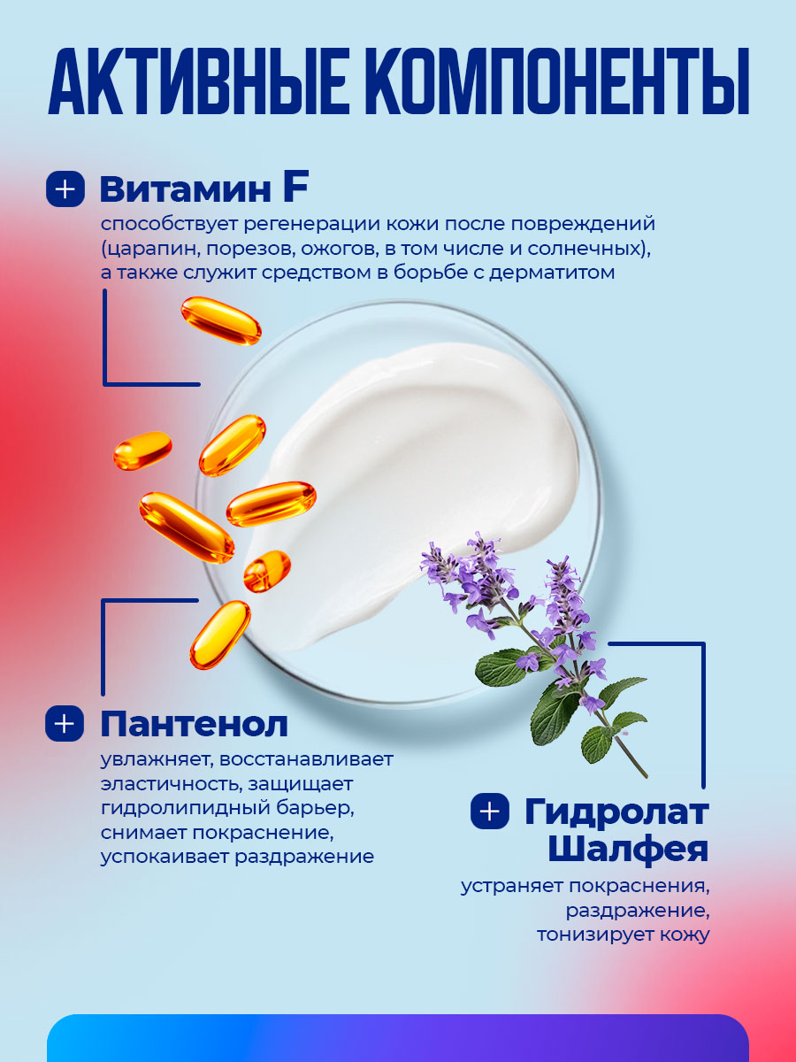Питательный Крем-уход для рук Витамин F и пантенол 75мл от Novosvit + 5