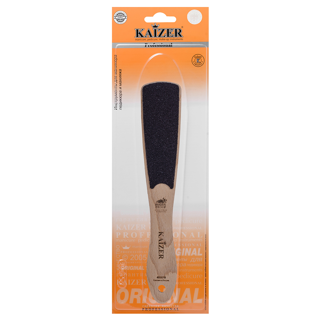 Терка педикюрная из натурального бука 24см от Kaizer + 3