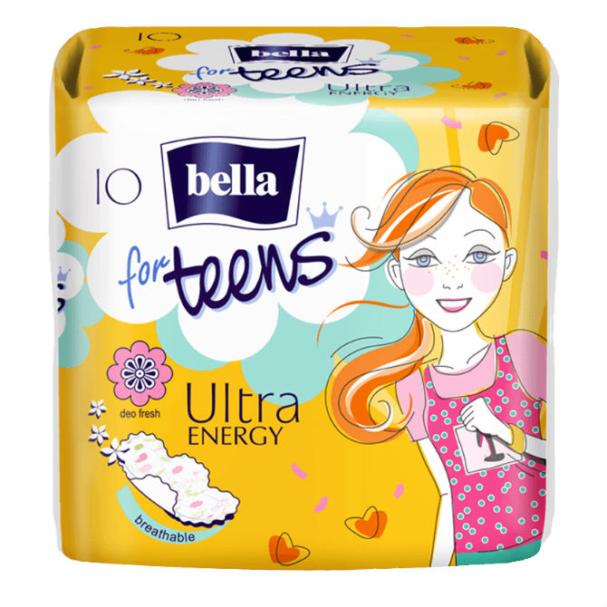 For Teens Ultra Прокладки для подростков Energy 10шт от Bella + 1