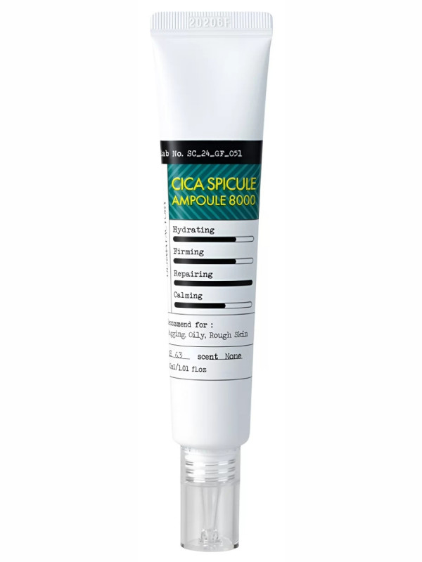 Сыворотка ампульная восстанавливающая со спикулами и центеллой Cica Spicule Ampoule 8000 30мл от Derma Factory + 1