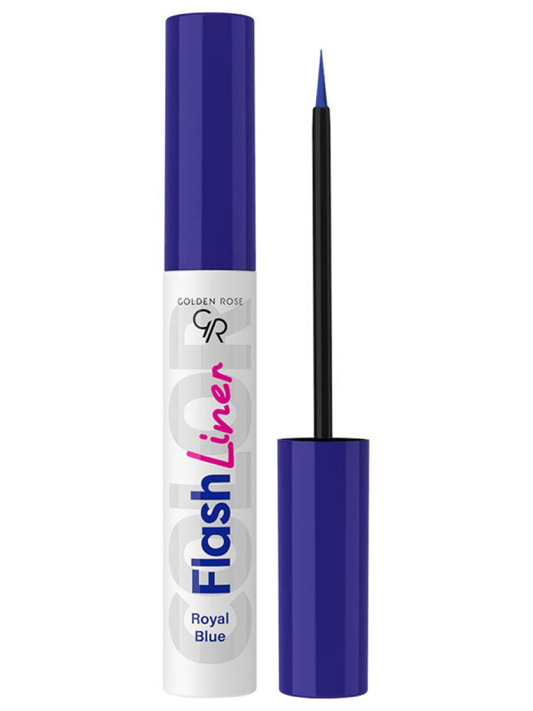 Подводка для глаз Flash Liner Colored, тон 04 royal blue / королевский синий от Golden Rose + 1